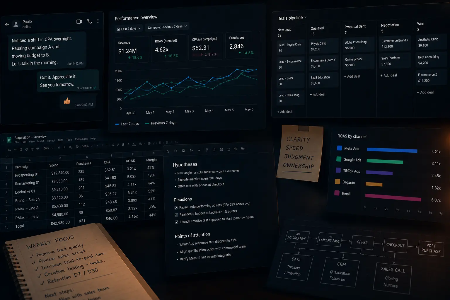 Loocro trabalho operacional em andamento